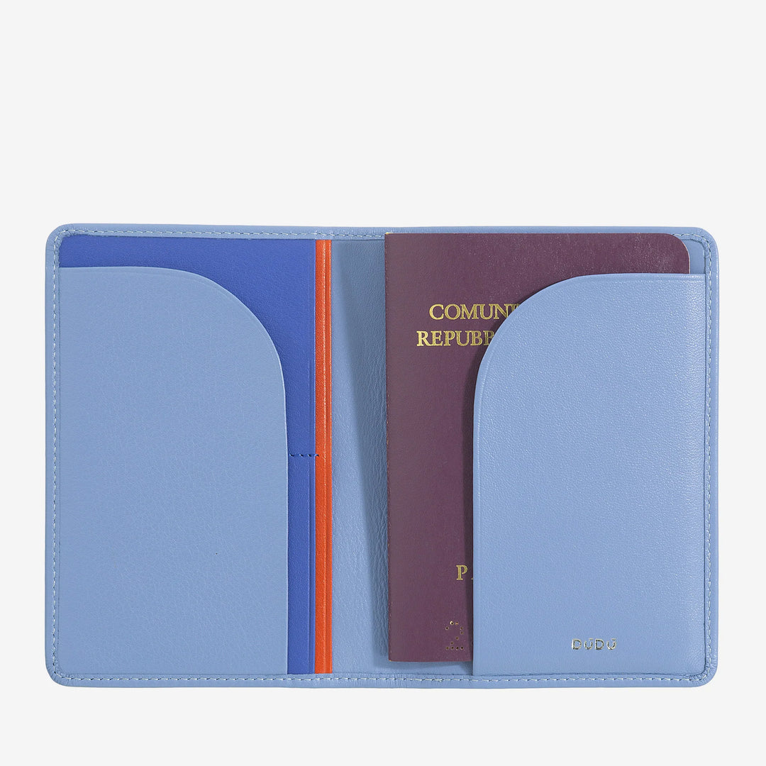 DUDU Custodia Porta Passaporto in Pelle da Viaggio con Protezione RFID e Porta Carte di Credito