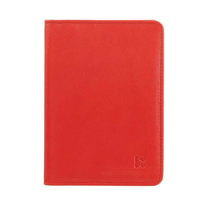DUDU Travel Leather Passport Holder Case with RFID Protection and Credit Card Holder