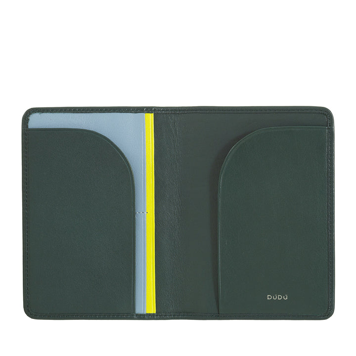 DUDU Étui porte-passeport en cuir de voyage avec protection RFID et porte-carte de crédit