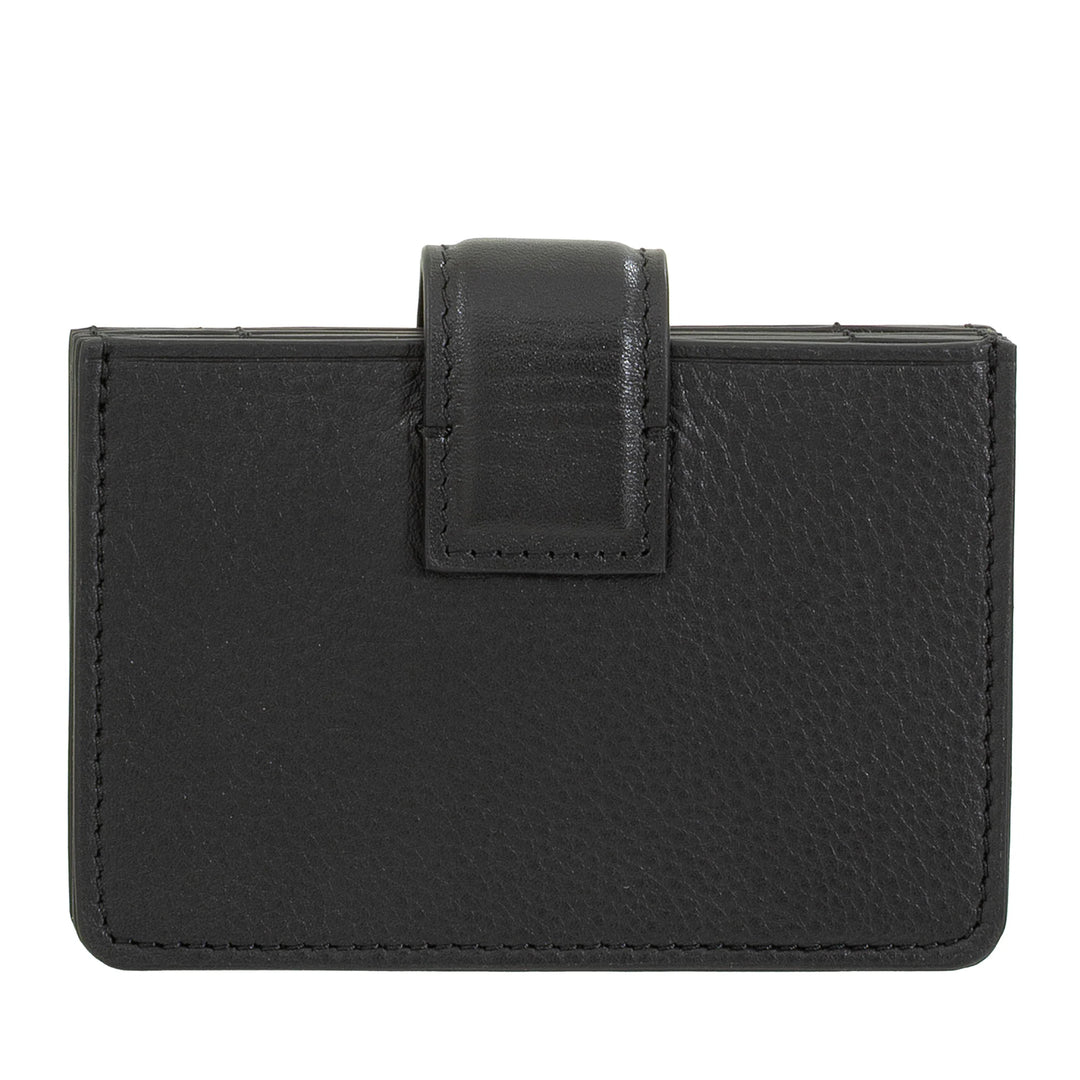 DUDU Porte-Cartes Femme en Cuir Accordéon - Porte-Cartes de Crédit Compact, Multi-Cartes et Fermeture à Boutons - Porte-Cartes élégant pour Sac