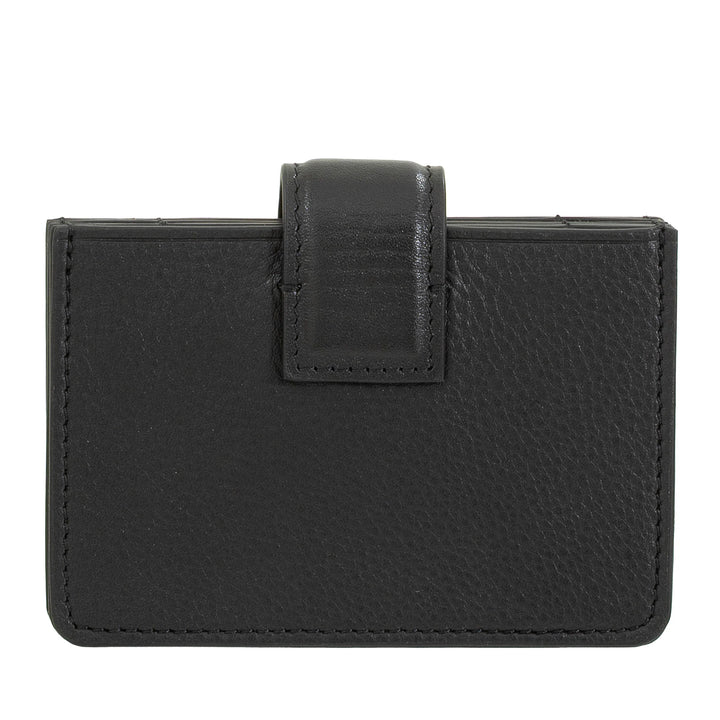 DUDU Porte-Cartes Femme en Cuir Accordéon - Porte-Cartes de Crédit Compact, Multi-Cartes et Fermeture à Boutons - Porte-Cartes élégant pour Sac