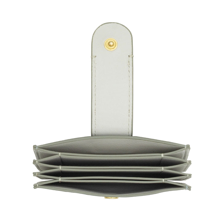 DUDU Porte-Cartes Femme en Cuir Accordéon - Porte-Cartes de Crédit Compact, Multi-Cartes et Fermeture à Boutons - Porte-Cartes élégant pour Sac