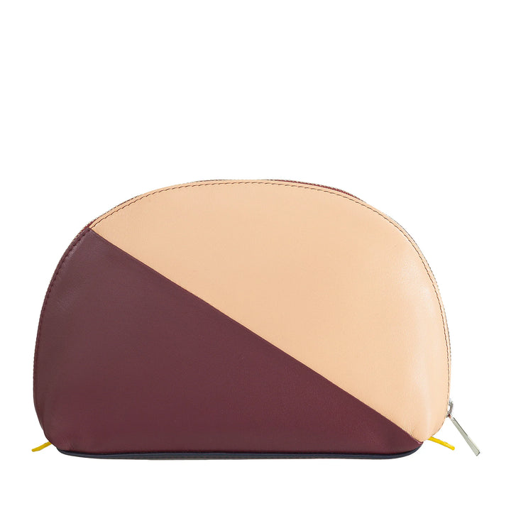 DUDU Clutch Porta Maquillaje en Bolsa de Viaje de Piel con Cremallera Multicolor