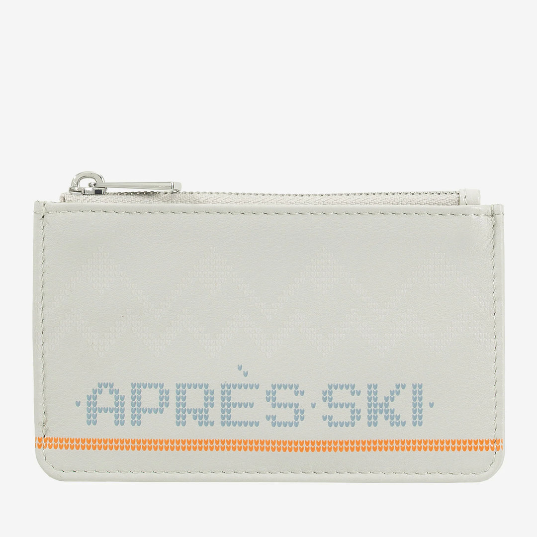 DUDU Tarjetero de Piel para Hombre y Mujer, Cartera pequeña y Delgada para Après Ski, 4 Tarjeteros, Monedero con Cremallera