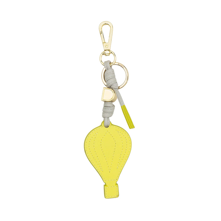 DUDU Llavero Globo Aerostático de Piel con Mosquetón - Charm Llavero de Piel para Llaves, Bolso o Mochila, Accesorio Original y Colorido
