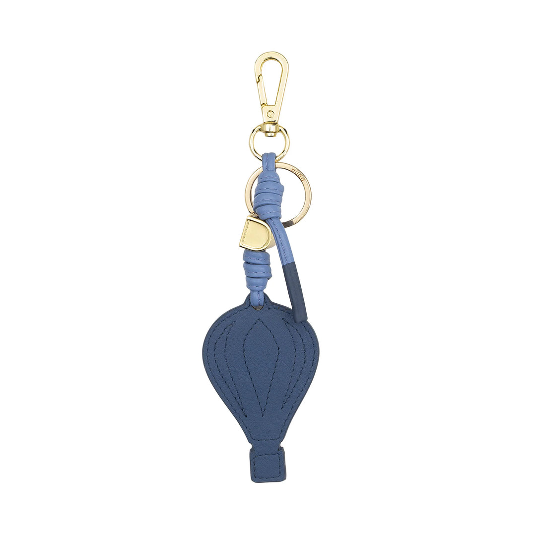 DUDU Llavero Globo Aerostático de Piel con Mosquetón - Charm Llavero de Piel para Llaves, Bolso o Mochila, Accesorio Original y Colorido