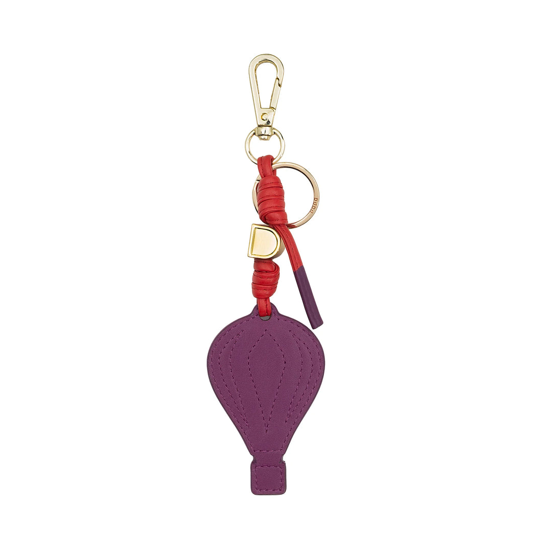DUDU Llavero Globo Aerostático de Piel con Mosquetón - Charm Llavero de Piel para Llaves, Bolso o Mochila, Accesorio Original y Colorido