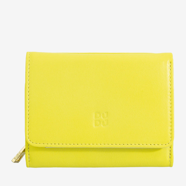 DUDU Cartera pequeña de mujer RFID de piel multicolor de colores
