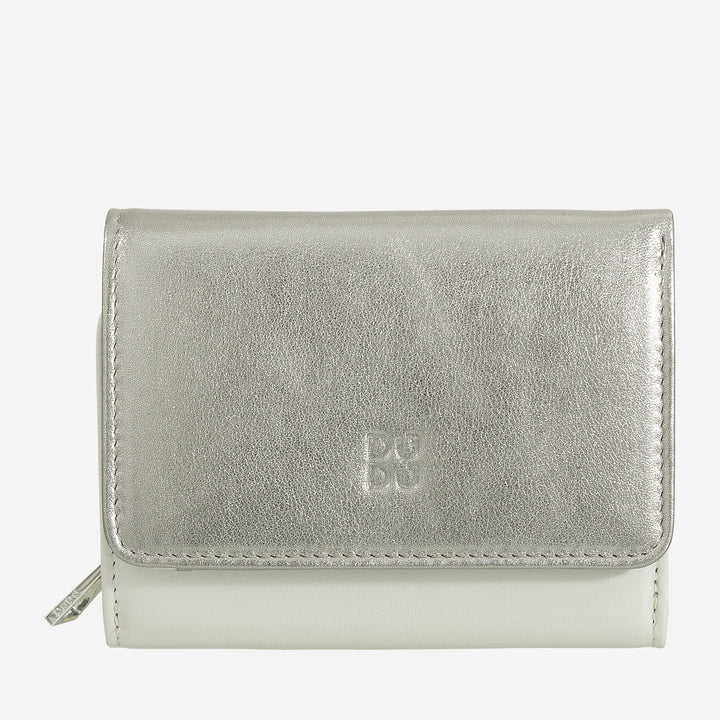 DUDU Cartera pequeña de mujer RFID de piel multicolor de colores