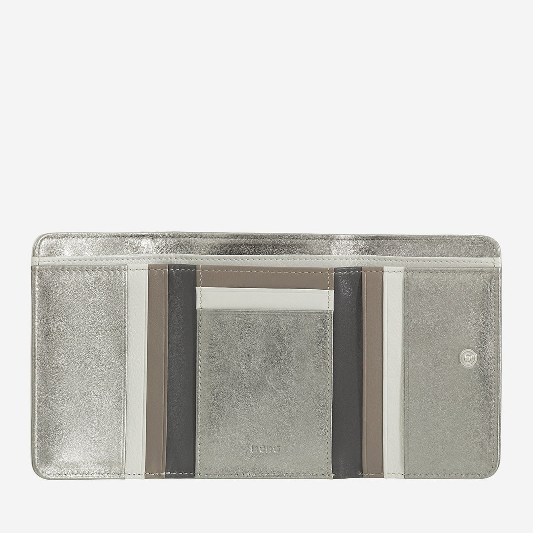 DUDU Cartera pequeña de mujer RFID de piel multicolor de colores