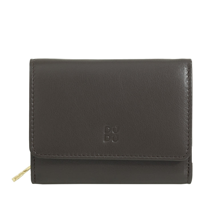DUDU Cartera pequeña de mujer RFID de piel multicolor de colores