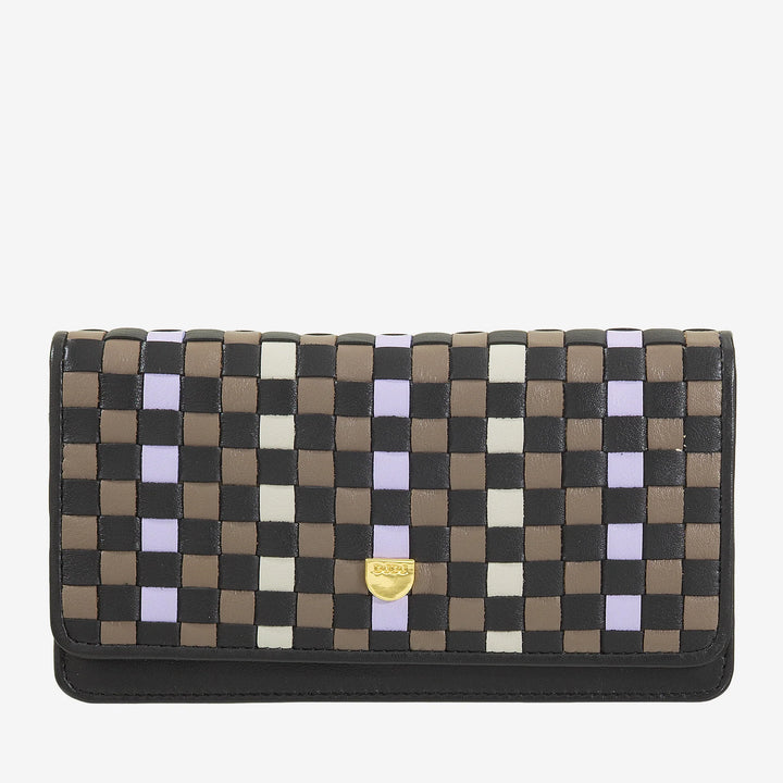 DUDU Cartera Trenzada de Mujer en Piel Auténtica - Monedero con Cremallera, Tarjetero y Compartimentos, Elegante Diseño Artesanal