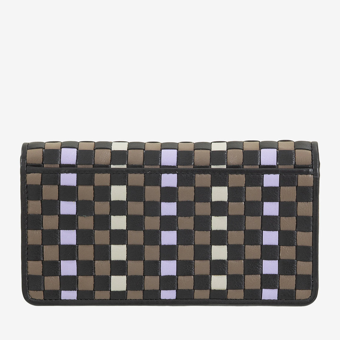 DUDU Cartera Trenzada de Mujer en Piel Auténtica - Monedero con Cremallera, Tarjetero y Compartimentos, Elegante Diseño Artesanal