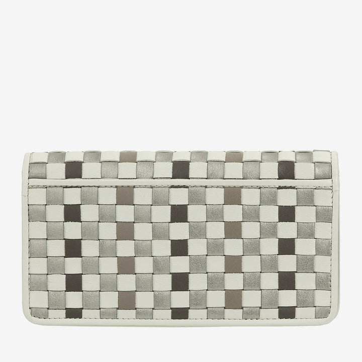 DUDU Cartera Trenzada de Mujer en Piel Auténtica - Monedero con Cremallera, Tarjetero y Compartimentos, Elegante Diseño Artesanal