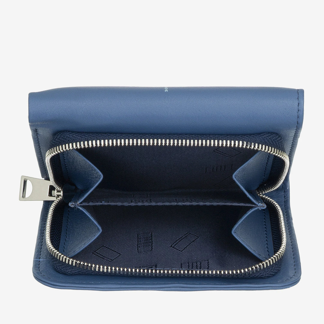 DUDU Petit Portefeuille en Cuir pour Femme avec Porte-Monnaie Zippé - Design Compact et Écriture Après Ski - Portefeuille pour Cartes et Billets, Mode Tendance