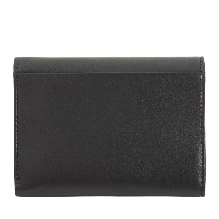 DUDU Cartera de piel auténtica RFID para mujer con monedero, cartera colorida con doble solapa, tarjetero, tarjetero para billetes