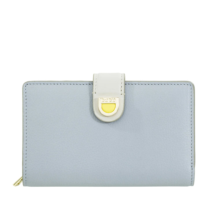 DUDU Portefeuille en Cuir pour Femme avec Porte-Monnaie Zippé et Porte-Cartes - Portefeuilles pour Femmes élégants et Fonctionnels pour Cartes, Billets et pièces de Monnaie