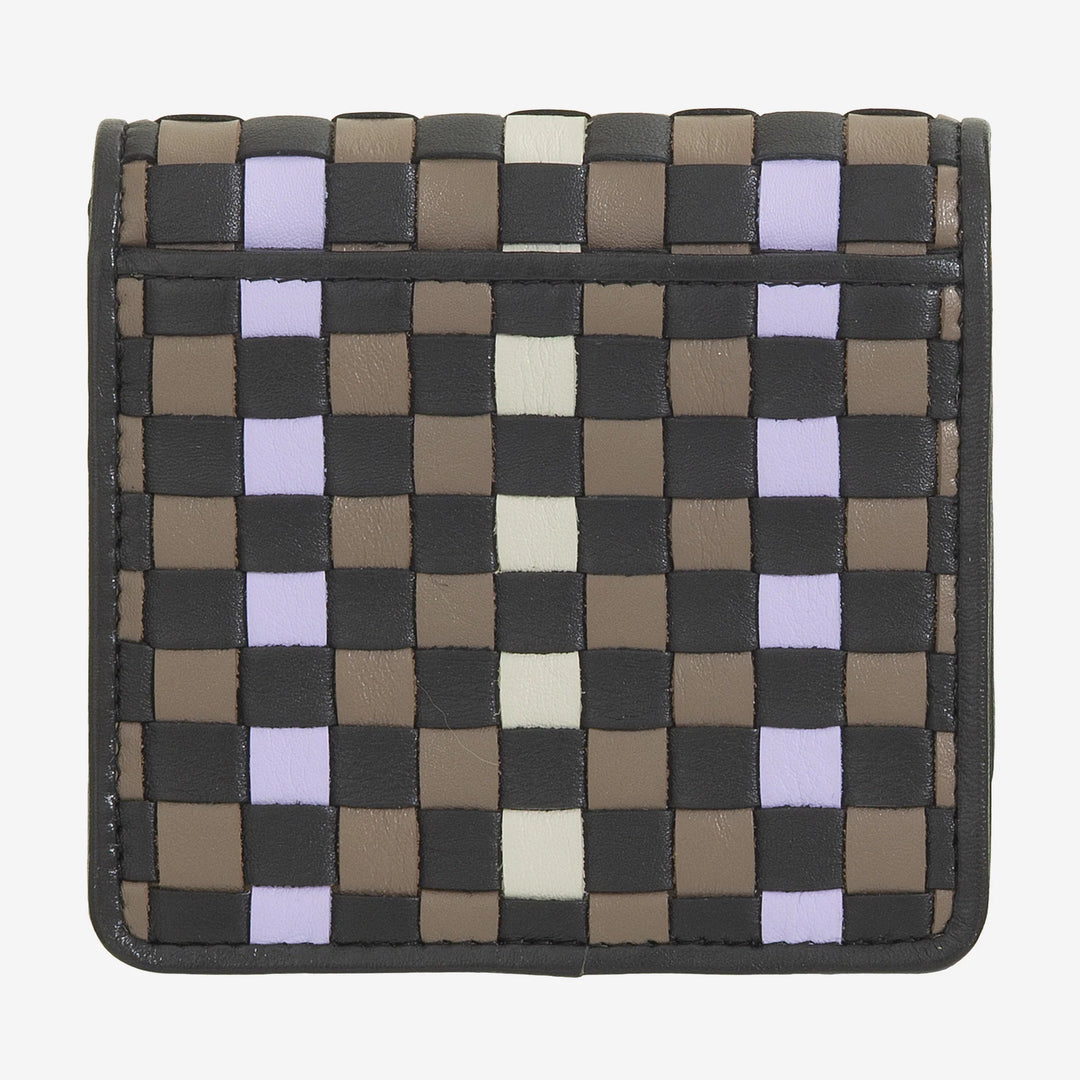 DUDU Portafoglio Piccolo Donna Pelle Intrecciata – Elegante e Compatto con Scomparti per Carte, Tessere, Banconote e Monete – Design Raffinato