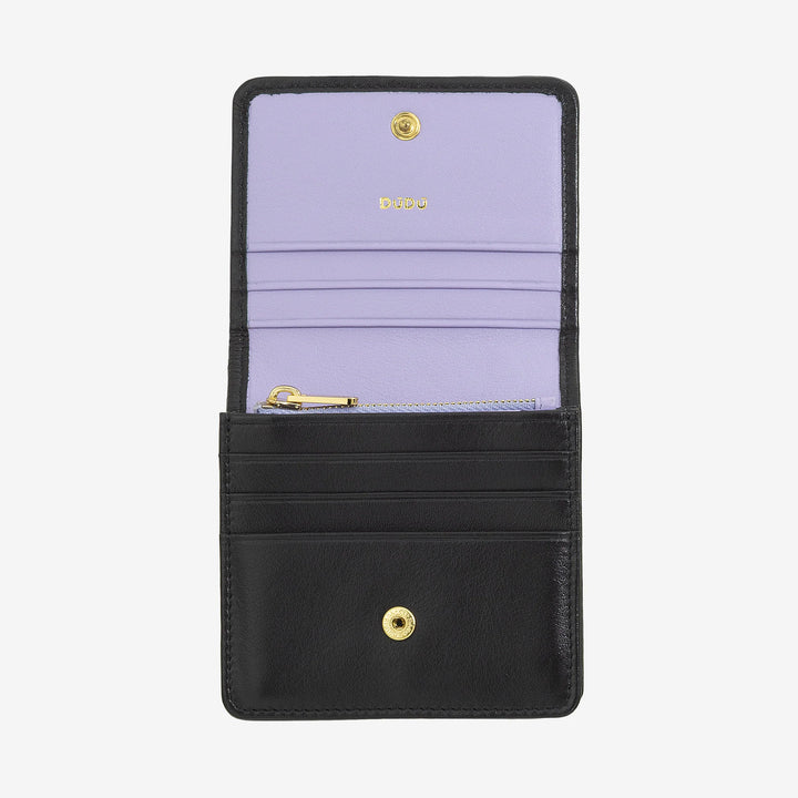 DUDU Portafoglio Piccolo Donna Pelle Intrecciata – Elegante e Compatto con Scomparti per Carte, Tessere, Banconote e Monete – Design Raffinato