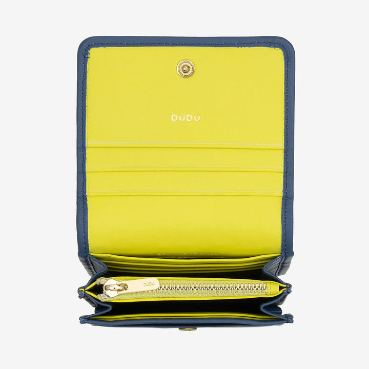 Cartera Pequeña de Mujer DUDU en Piel Trenzada - Elegante y Compacta con Compartimentos para Tarjetas, Tarjetas, Billetes y Monedas - Diseño Refinado