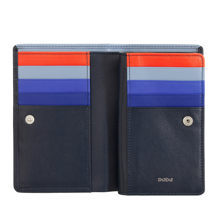 Cartera de Mujer DUDU Colorful RFID en Piel Multicolor con Monedero con Cremallera, Tarjeteros y Tarjeteros