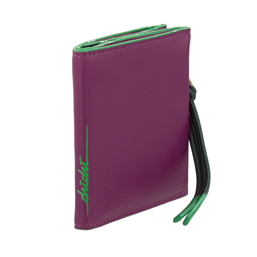 DUDU Cartera pequeña de piel para mujer con cremallera - Cartera delgada y compacta con tarjetero, monedero con cremallera y billetes