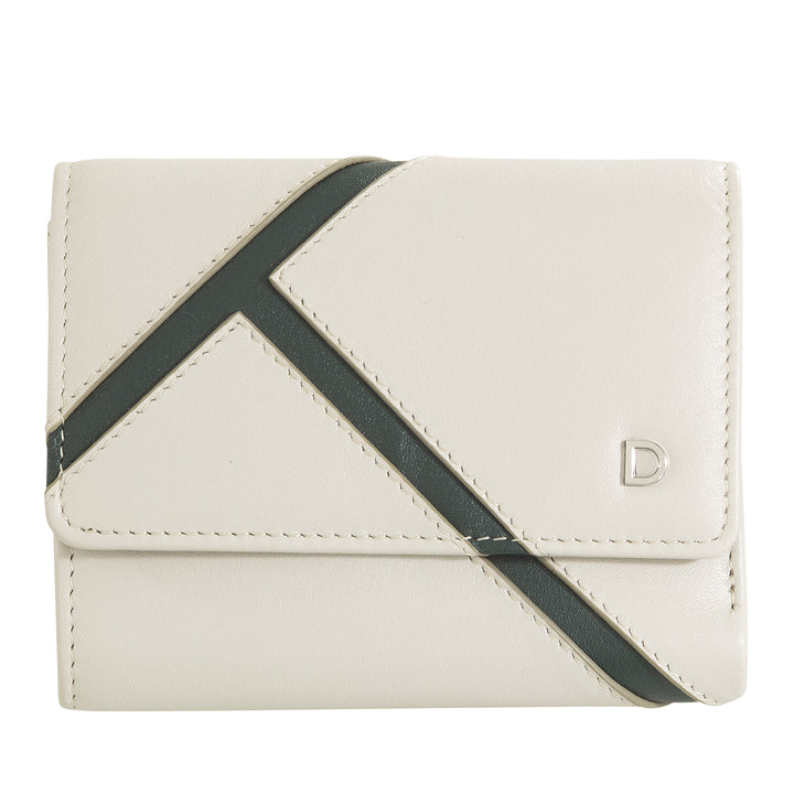 DUDU Petit portefeuille en cuir pour femme inspiré du tennis - Compact avec porte-cartes de crédit, porte-monnaie avec fermeture éclair et espèces