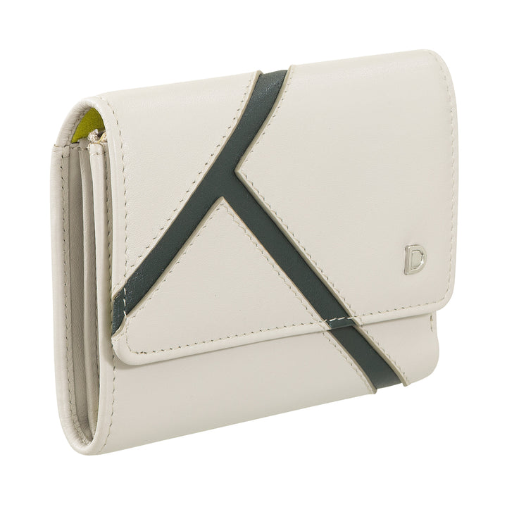 DUDU Petit portefeuille en cuir pour femme inspiré du tennis - Compact avec porte-cartes de crédit, porte-monnaie avec fermeture éclair et espèces