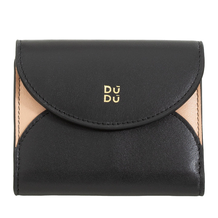 DUDU Petit portefeuille compact en cuir pour femme avec porte-cartes et porte-monnaie – Portefeuilles élégants et spacieux en cuir véritable pour femme