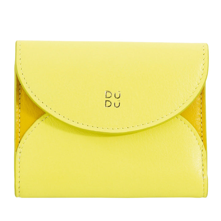 DUDU Portafoglio Donna Piccolo in Pelle Compatto con Porta Carte e Portamonete – Portafogli Donna Vera Pelle Elegante e Capiente