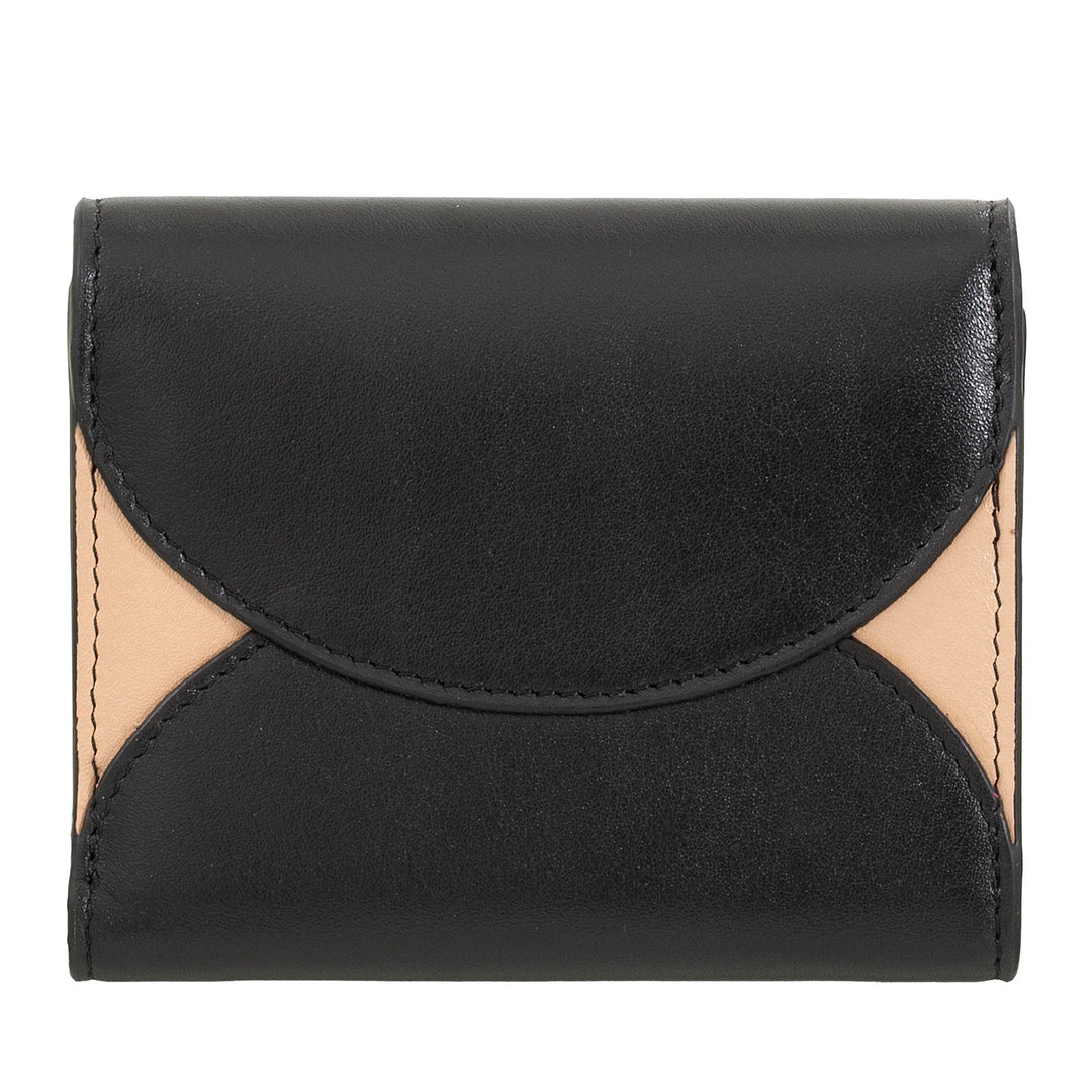 DUDU Petit portefeuille compact en cuir pour femme avec porte-cartes et porte-monnaie – Portefeuilles élégants et spacieux en cuir véritable pour femme