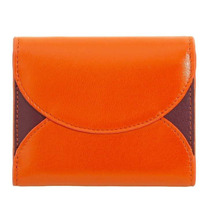 DUDU Cartera de mujer pequeña y compacta de piel con tarjetero y monedero - Carteras de mujer de piel auténtica elegantes y espaciosas