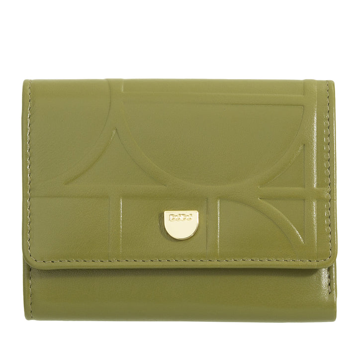 DUDU Petit portefeuille RFID pour femme en cuir véritable imprimé, portefeuilles avec poche zippée – Élégant, compact pour le sac à main, parfait pour les cartes et les pièces de monnaie