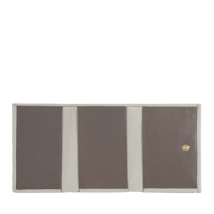 DUDU Portafoglio Piccolo Donna Intrecciato in Pelle con Portamonete - Portafogli in Pelle Intrecciata Porta Carte Compatto Elegante