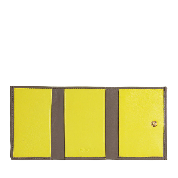 DUDU Cartera Pequeña de Mujer en Piel Tejida con Monedero - Elegante y Compacta Cartera de Piel Tejida Tarjetero