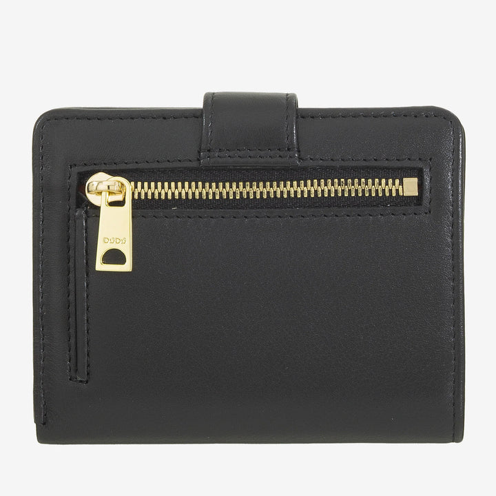 DUDU Cartera Mujer en Piel Auténtica Tarjetero Pequeño de Piel RFID con Cremallera Monedero Billetes, Cierre Externo