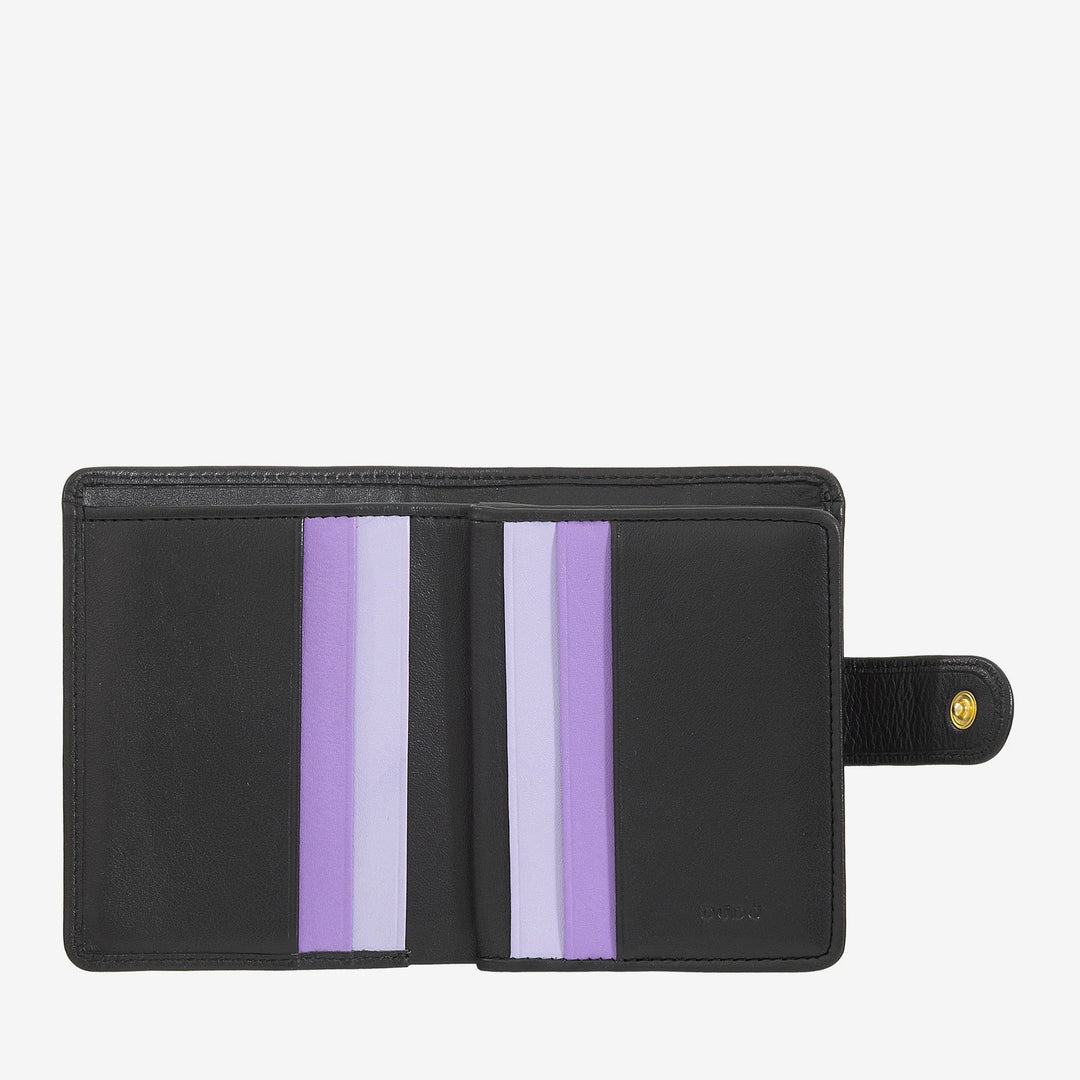 DUDU Cartera Mujer en Piel Auténtica Tarjetero Pequeño de Piel RFID con Cremallera Monedero Billetes, Cierre Externo