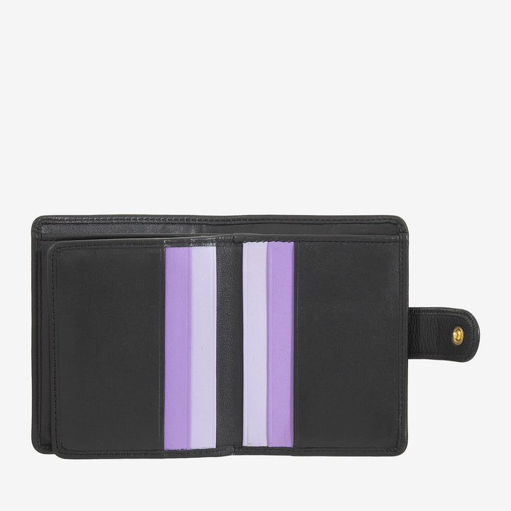 DUDU Cartera Mujer en Piel Auténtica Tarjetero Pequeño de Piel RFID con Cremallera Monedero Billetes, Cierre Externo