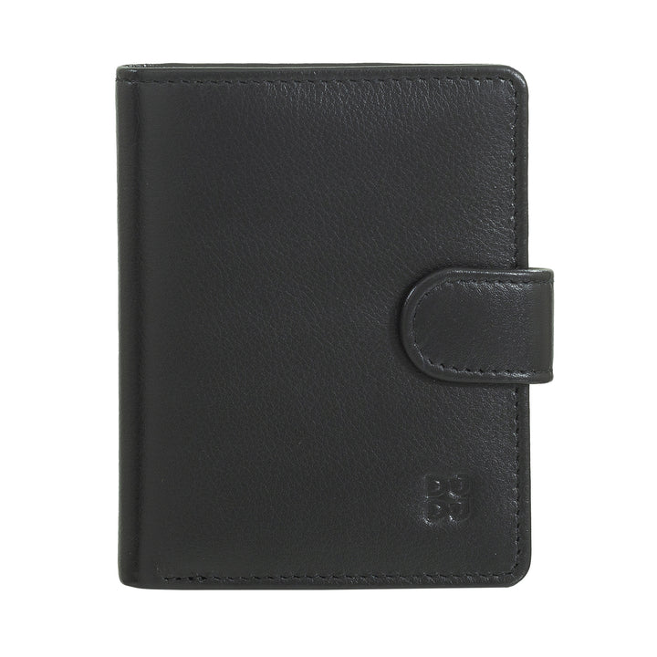 Dudu kvinners lommebok i Vera Little Leather Leather RFID Leather with Crescete Hinge Door Banknoter, Ekstern lukking