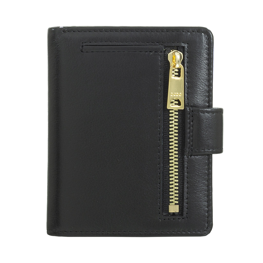 Dudu Women's Wallet en Vera Little Leather Leather RFID Cuir avec des billets de porte de porte à poute, fermeture extérieure, fermeture extérieure