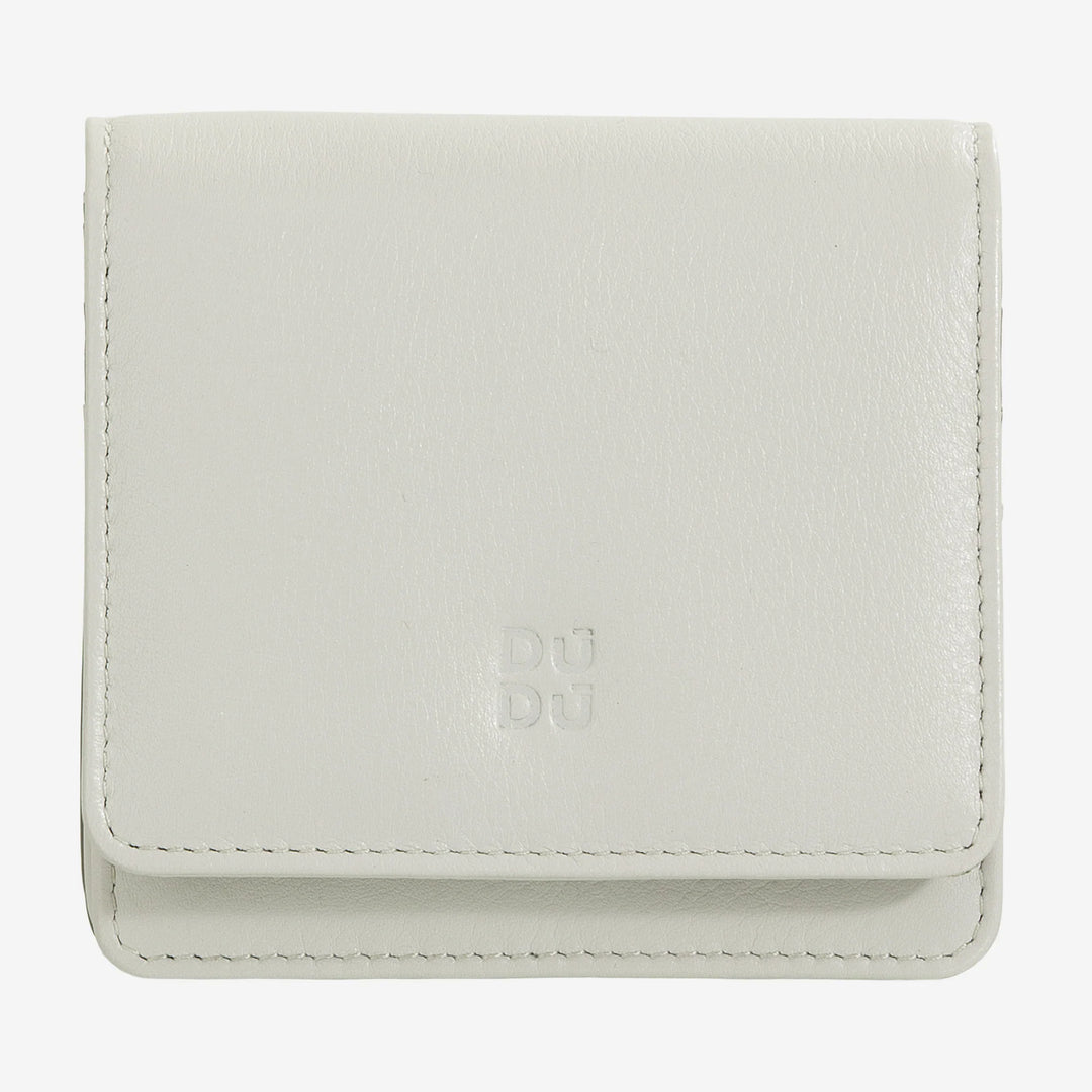 DUDU Cartera de Mujer Pequeña Ultra Compacta Colorida de Piel Blindada RFID con Cremallera Interna y 8 Tarjeteros