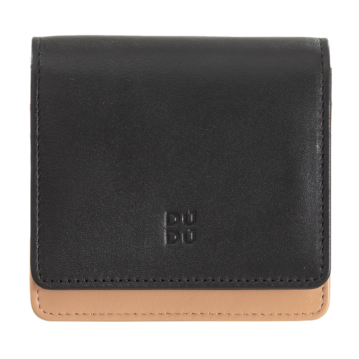 DUDU Small Ultra Compact Colorful RFID Shielded Leather Women&