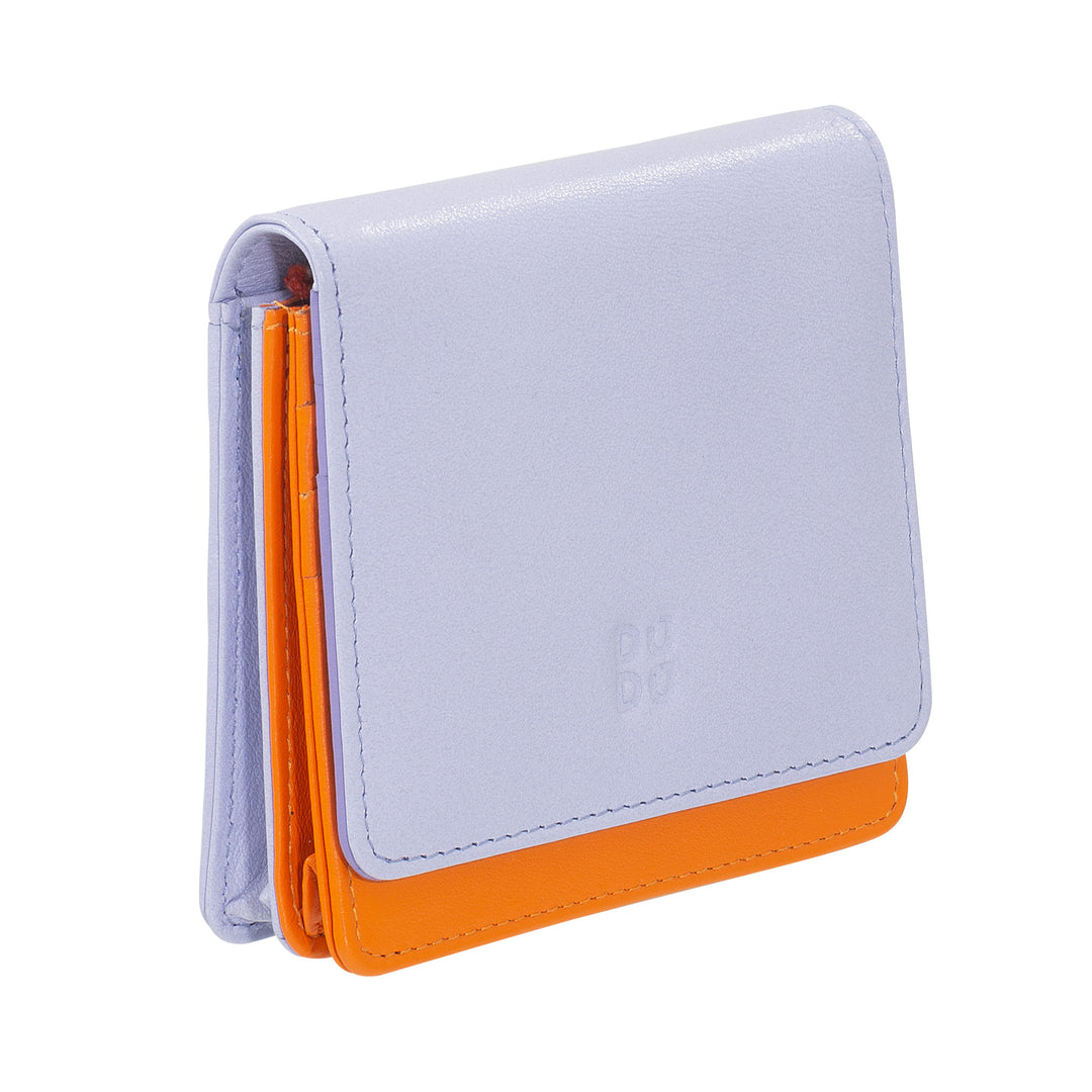 Dudu Women's Women Wallet in Skop Legant RFID Ultra Compact Colorful RFID med intern glidelås og 8 kortkortholdere