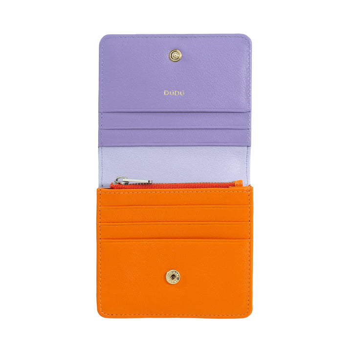 Skop의 Dudu Women 's Women 지갑 Skop Legant RFID Ultra Compact Colorful RFID 내부 지퍼 및 8 개의 카드 카드 소지자 8 개