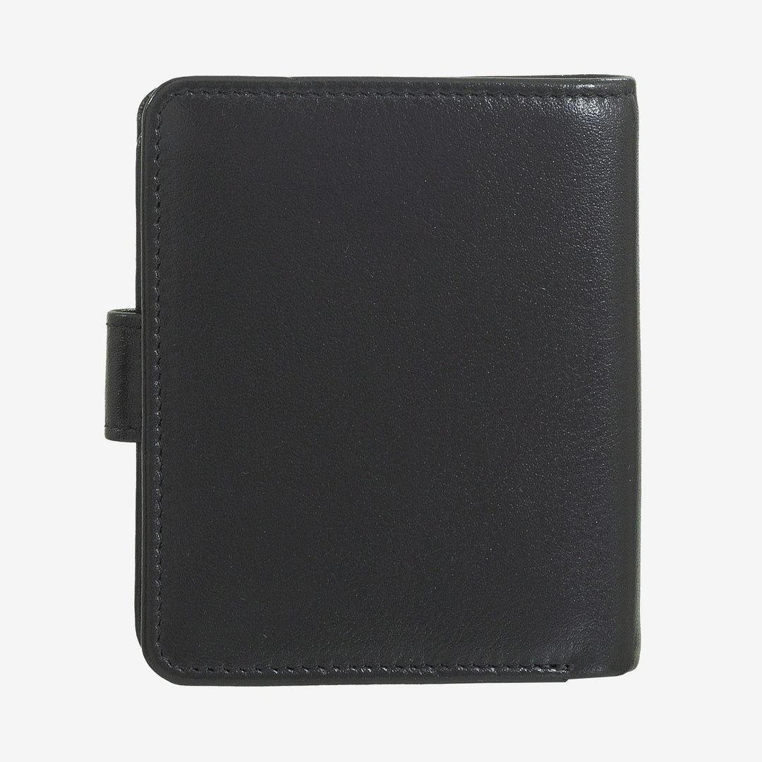 DUDU Petit Portefeuille en Cuir pour Femme avec Porte-Monnaie à Fermeture éclair, Portefeuille Compact avec Fermeture à Bouton, Porte-Billets, Porte-Cartes et Protection RFID