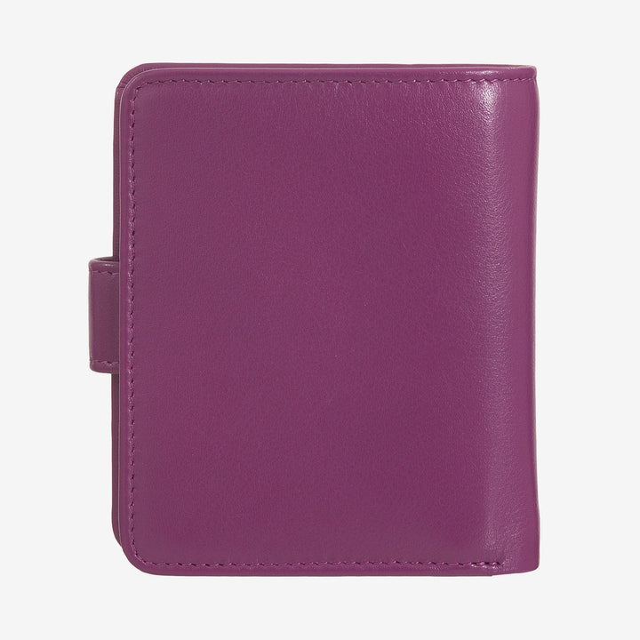 DUDU Petit Portefeuille en Cuir pour Femme avec Porte-Monnaie à Fermeture éclair, Portefeuille Compact avec Fermeture à Bouton, Porte-Billets, Porte-Cartes et Protection RFID