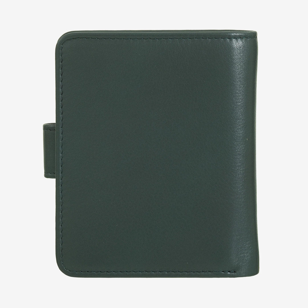 DUDU Petit Portefeuille en Cuir pour Femme avec Porte-Monnaie à Fermeture éclair, Portefeuille Compact avec Fermeture à Bouton, Porte-Billets, Porte-Cartes et Protection RFID