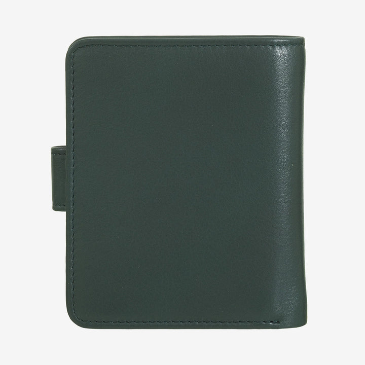 DUDU Petit Portefeuille en Cuir pour Femme avec Porte-Monnaie à Fermeture éclair, Portefeuille Compact avec Fermeture à Bouton, Porte-Billets, Porte-Cartes et Protection RFID