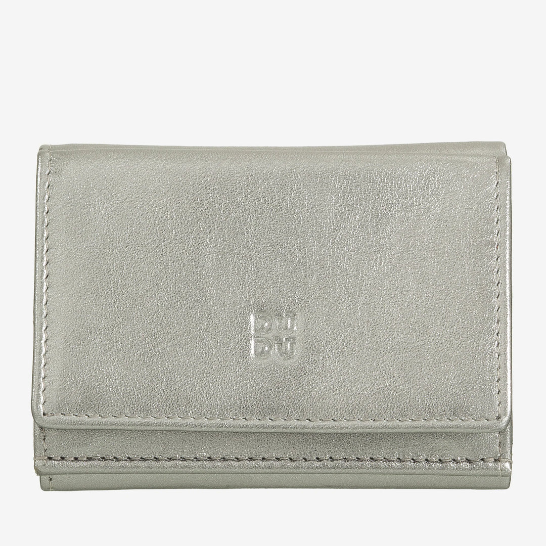 DUDU Cartera Pequeña de Hombre en Piel, Carteras de Mujer, Diseño Compacto con Monedero para Billetes y Tarjetas
