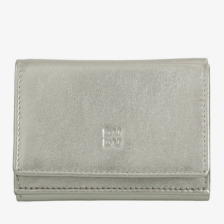 DUDU Cartera Pequeña de Hombre en Piel, Carteras de Mujer, Diseño Compacto con Monedero para Billetes y Tarjetas